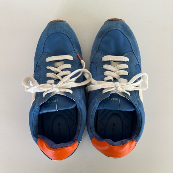 Birdies ‘The Roadrunner’ Suede Athletic Sneakers, Ultramarine Blue/Orange, 8.5 - Picture 3 of 12